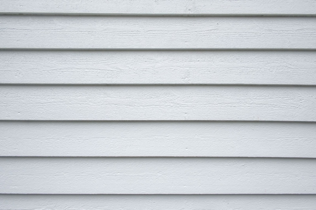 Wood siding on a home.